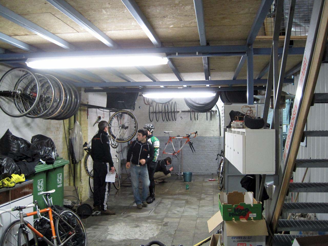 Can you smell the tubular glue? Here\'s one area to work on the bikes. ? Nathan Phillips