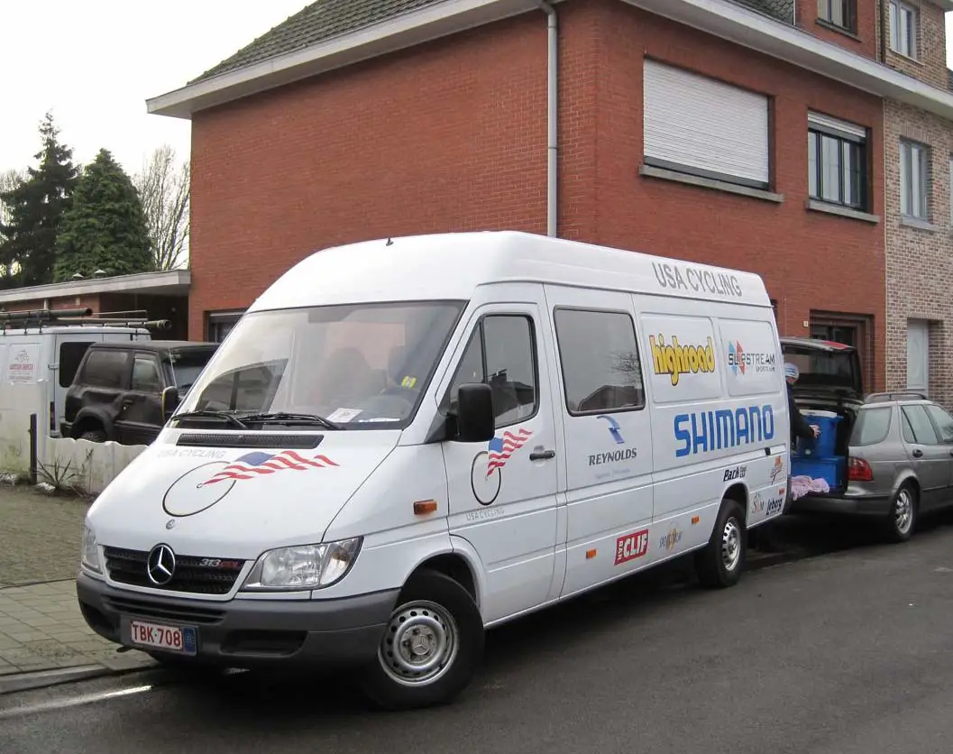 The team van. Euro Cross Camp Day 4- Azencross in Loenhout. ? Nathan Phillips