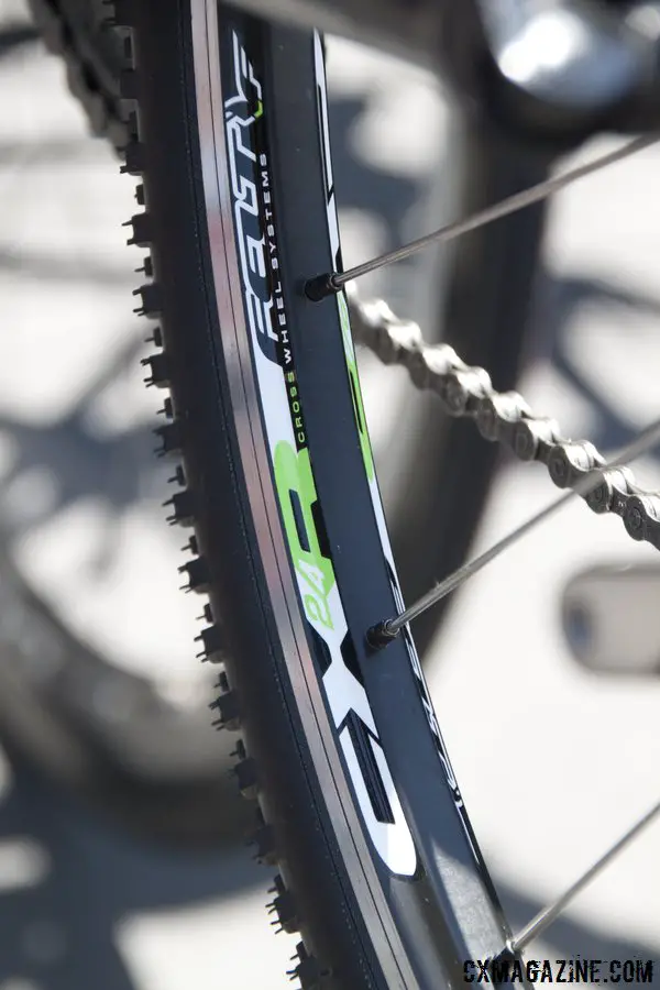 24-inch cyclocross-labeled wheels on the Felt 2014 F24x kid's cyclocross bike. © Cyclocross Magazine