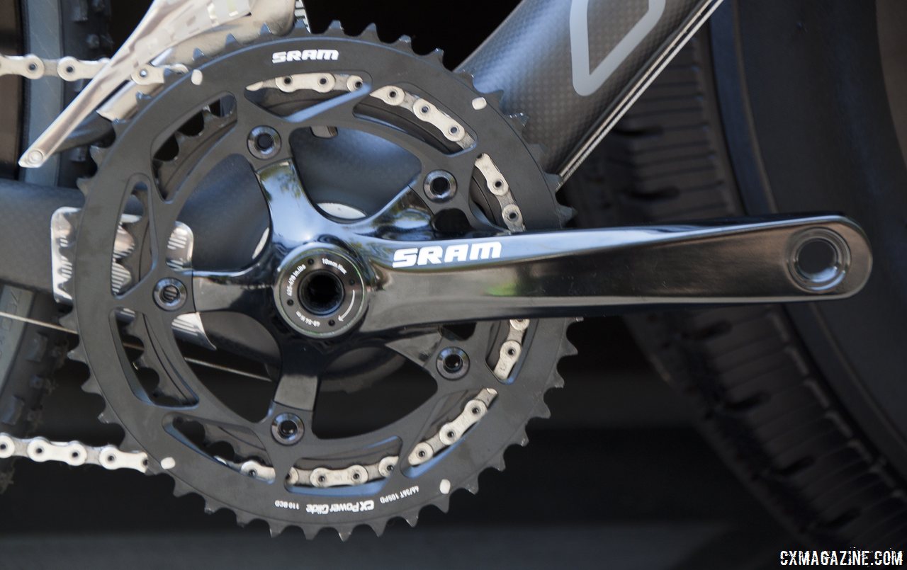 A SRAM S550 alloy crank is Felt's attempt to keep the cost down and durability up. © Cyclocross Magazine