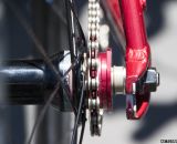 Novatec's 16t cog rests on Felt's singlespeed hub on the Felt 2014 Breed Singlespeed Cyclocross Bike. © Cyclocross Magazine