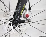 Disc brakes are the new normal on all of the Felt bikes, including the Avid BB5-equipped Felt 2014 F5x carbon cyclocross bike. © Cyclocross Magazine