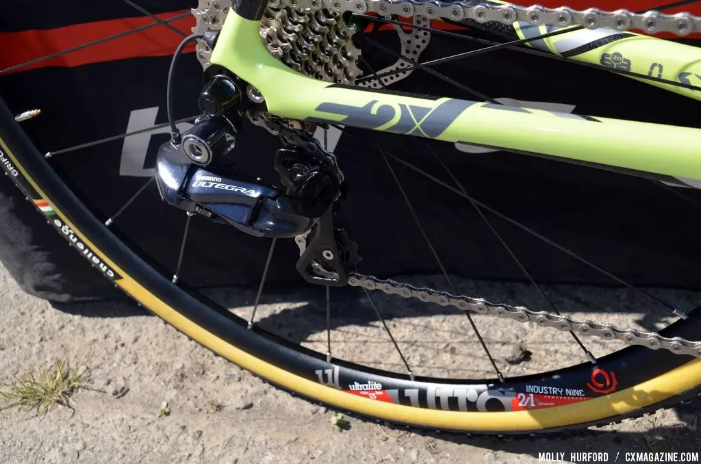 Shimano Ultegra Di2 on the Felt F2x at Sea Otter 2014. © Cyclocross Magazine