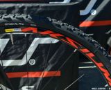 Vittoria XL Pro Cross tires on the Mavis wheels on the Felt F4x at Sea Otter 2014. © Cyclocross Magazine