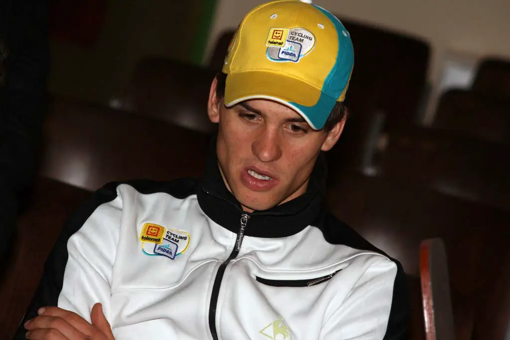 Stybar responds to a question at the press conference. ? Bart Hazen