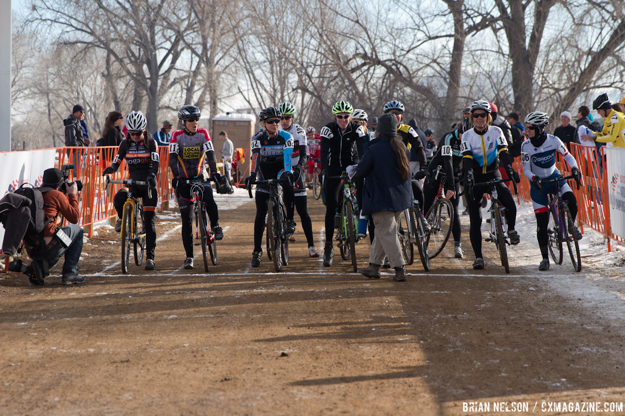 Master Women lining up for the start.  © Brian Nelson