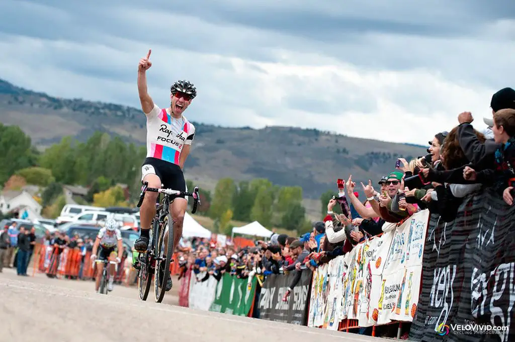 Jeremy Powers (Rapha-Focus) takes the win on Day 2 of the USGP Fort Collins. © VeloVivid Cycling Photography