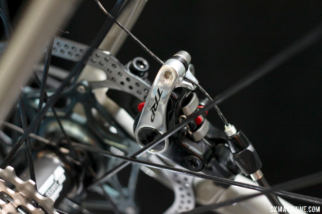 Foundry Cycles 2015 B1 model will feature TRP\'s dual-piston Spyre mechanical disc brake. © Cyclocross Magazine