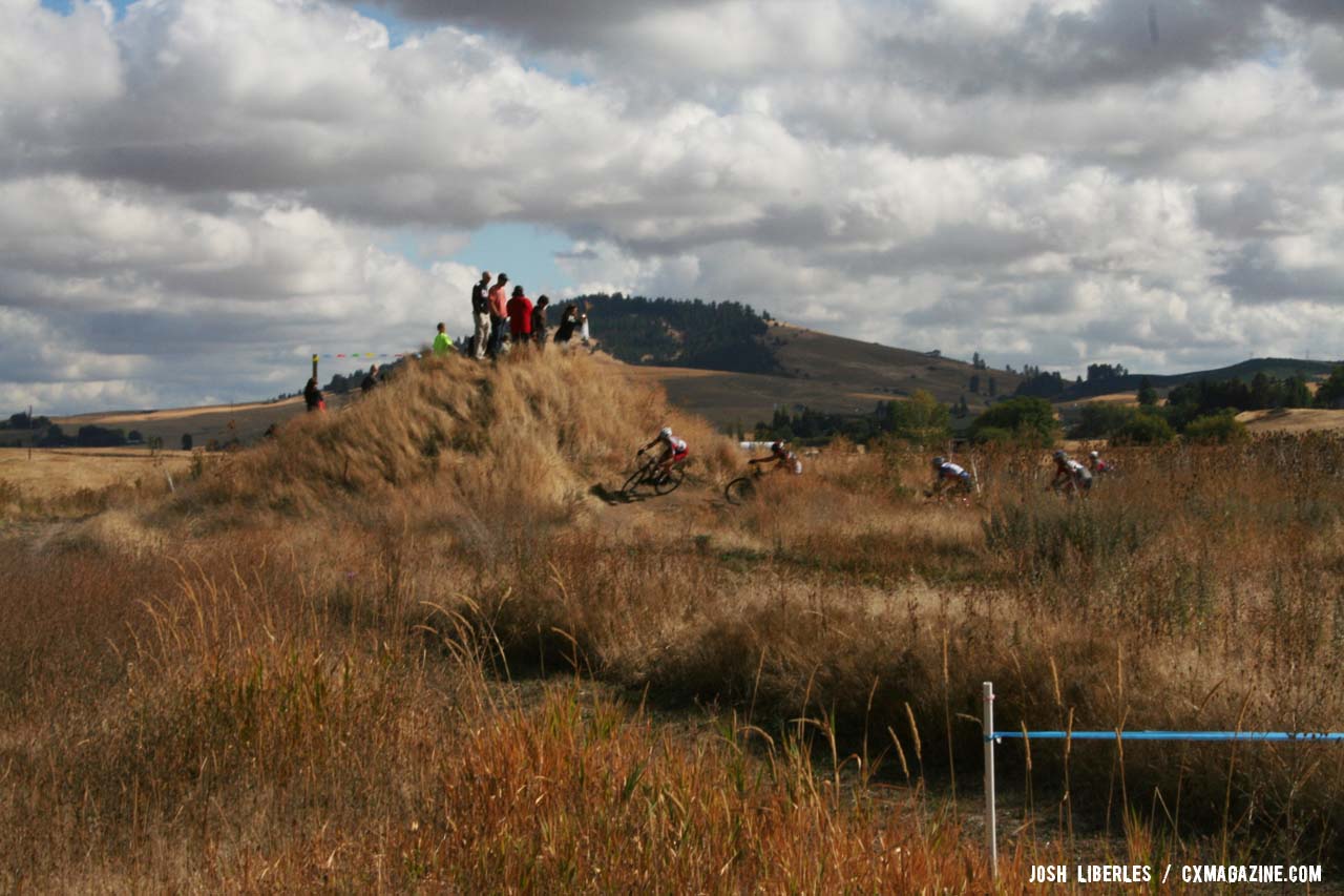 The junkyard section is full of short track-style bermed turns. ©Cyclocross Magazine