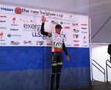 Trebon on the podium. © Grant Berry