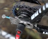 Perfect chain alignment is incredibly important on this new Raleigh carbon singlespeed cyclocross bike. © Cyclocross Magazine