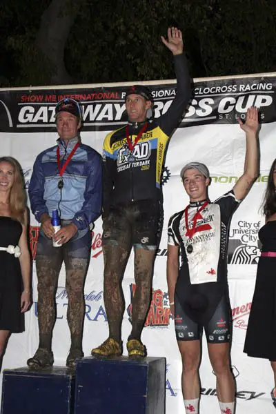 Ben Berden, Jonathan Page, and Joshua Johnson stand tall on the 2012 Gateway Cross Cup podium. ©Matt James