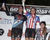 The women's podium: Katie Compton, Nicole Duke and Ashley James. ©Matt James