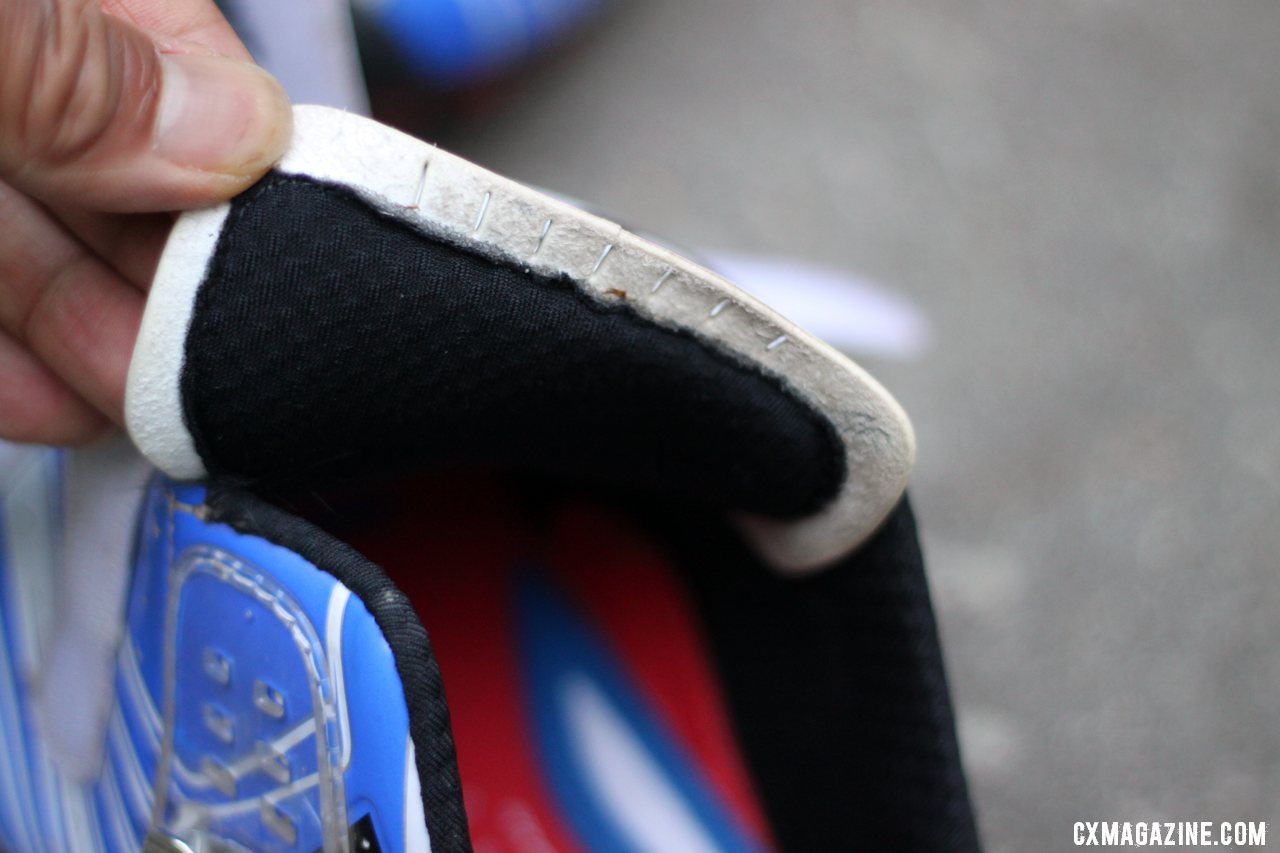 One of the nicest features - the padded tongue of the Gaerne G. Keira mtb and cyclocross shoe. © Cyclocross Magazine