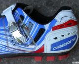 The Gaerne G. Keira mtb and cyclocross shoe comes in bright color options as well as white and black, and has a nice, micro-adjust buckle. © Cyclocross Magazine The Gaerne G. Keira mtb and cyclocross shoe comes in bright color options as well as white and black, and has a nice, micro-adjust buckle. © Cyclocross Magazine