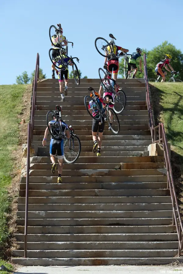 Stair exercises are part of the cyclocross specific drills. © Tom Robertson