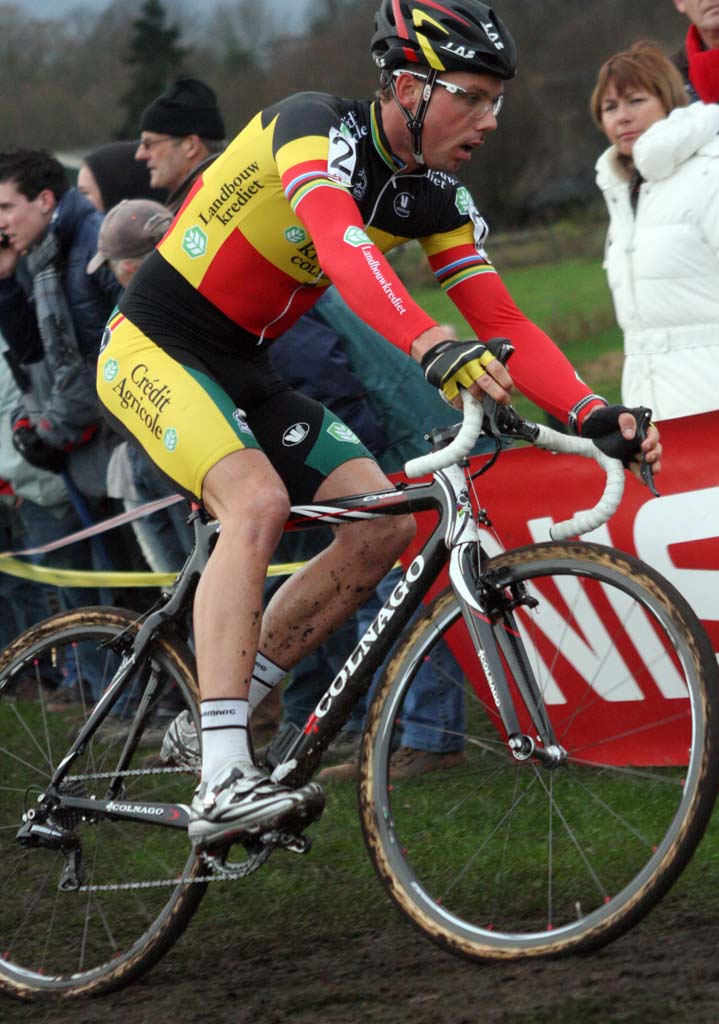 Nys stepped up into the overall Superprestige series lead.  ? Bart Hazen