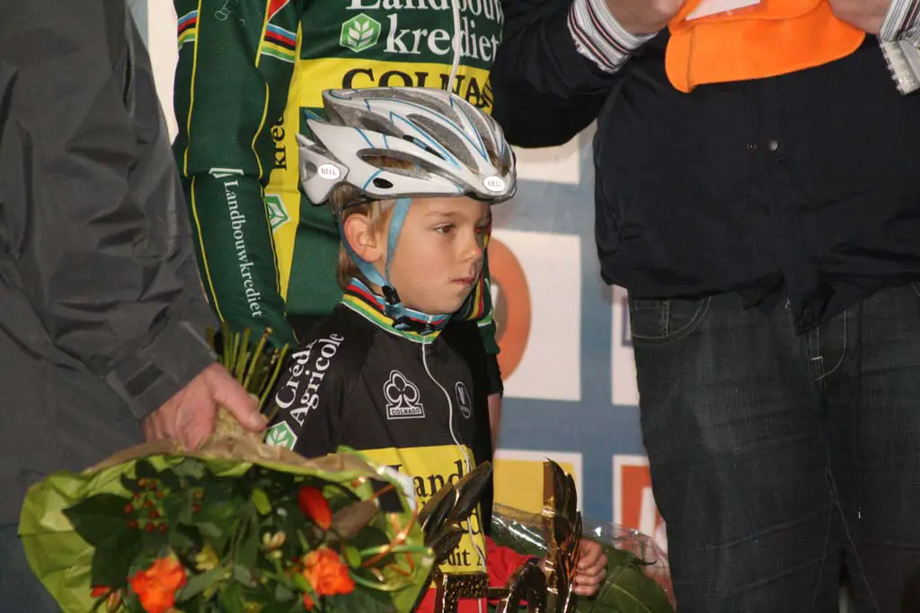 Nys shared the podium with his son. ? Bart Hazen