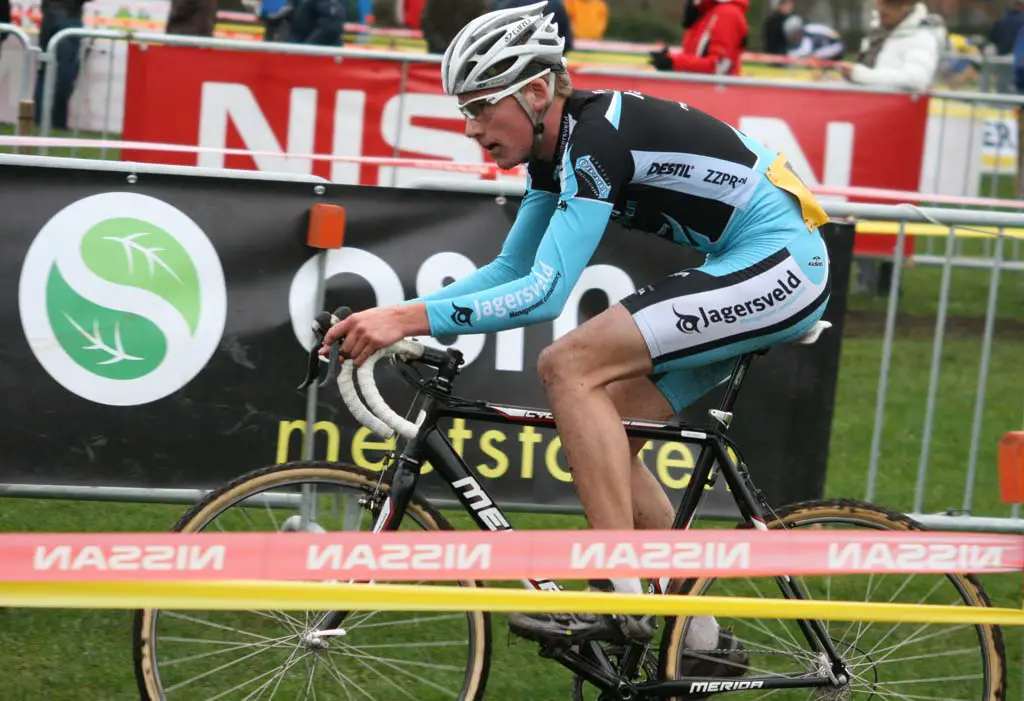 Mike Teunissen took the hole shot but lost the sprint. ? Bart Hazen