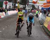 Van der Poel beats Teunissen in the sprint. ? Bart Hazen