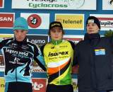 Teunissen (l), Van der Poel and Dolfsma on the podium. ? Bart Hazen