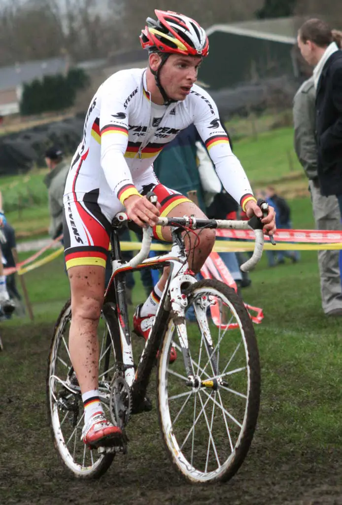 German Champion, Marcel Meisen, struggled today.  ? Bart Hazen