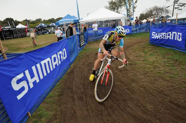 Adam Myerson met an untimely flat tire. ©2011 Laura B. Kozlowski