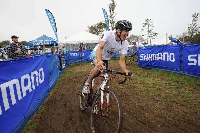 Mike Wissell (B2C2) got married immediately after the finish. His now wife is clearly an angel of some sort. ©2011 Laura B. Kozlowski.