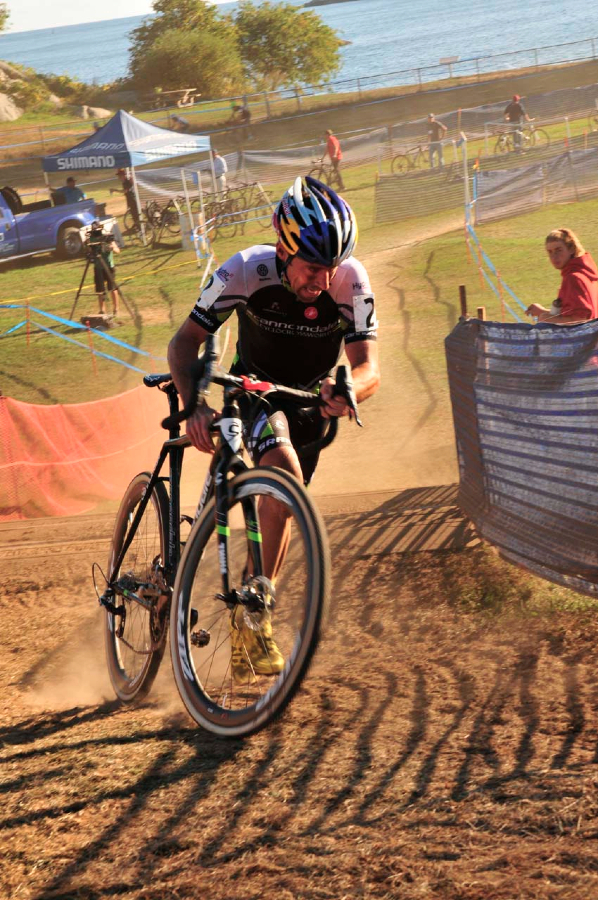 Tim Johnson (Cannondale p/b Cyclocrossworld.com) digging deep into the pain cave during the final lap. Â© Kevin White