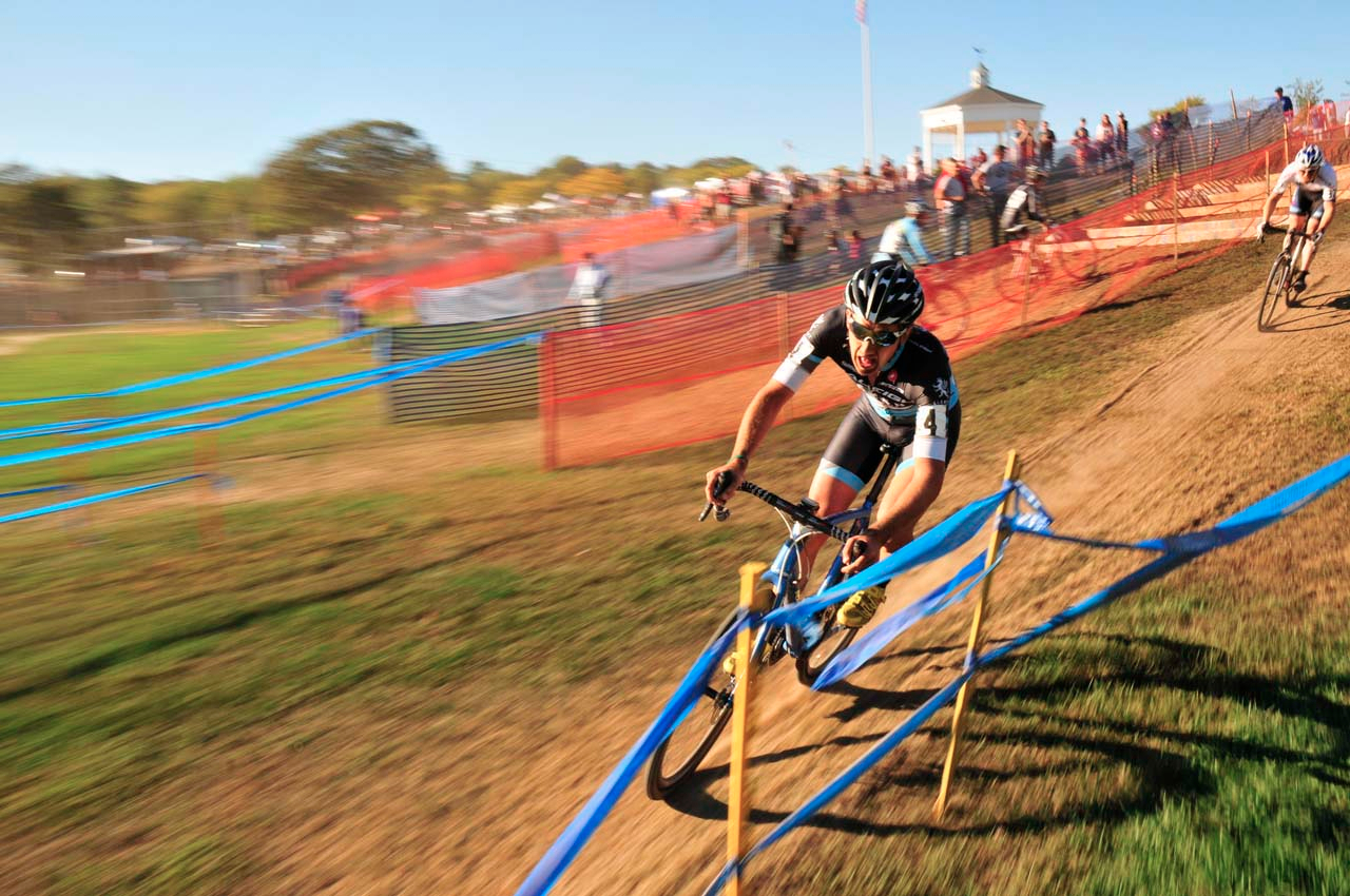 Jamey Driscoll (Raleigh Clement) rounds one of the fast descents. Â© Kevin White