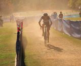 Jamey Driscoll (Raleigh Clement) riding past the pit area. Â© Kevin White