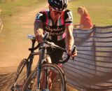 Jeremy Powers (Rapha FOCUS) with a substantial lead on the last lap of the Gran Prix of Glaucester. Â© Kevin White