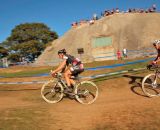 Jeremy Powers ( Rapha FOCUS) leading Yannic Eckman (Galifornia Giant/Specialized) past a popular spectator spot. Â© Kevin White