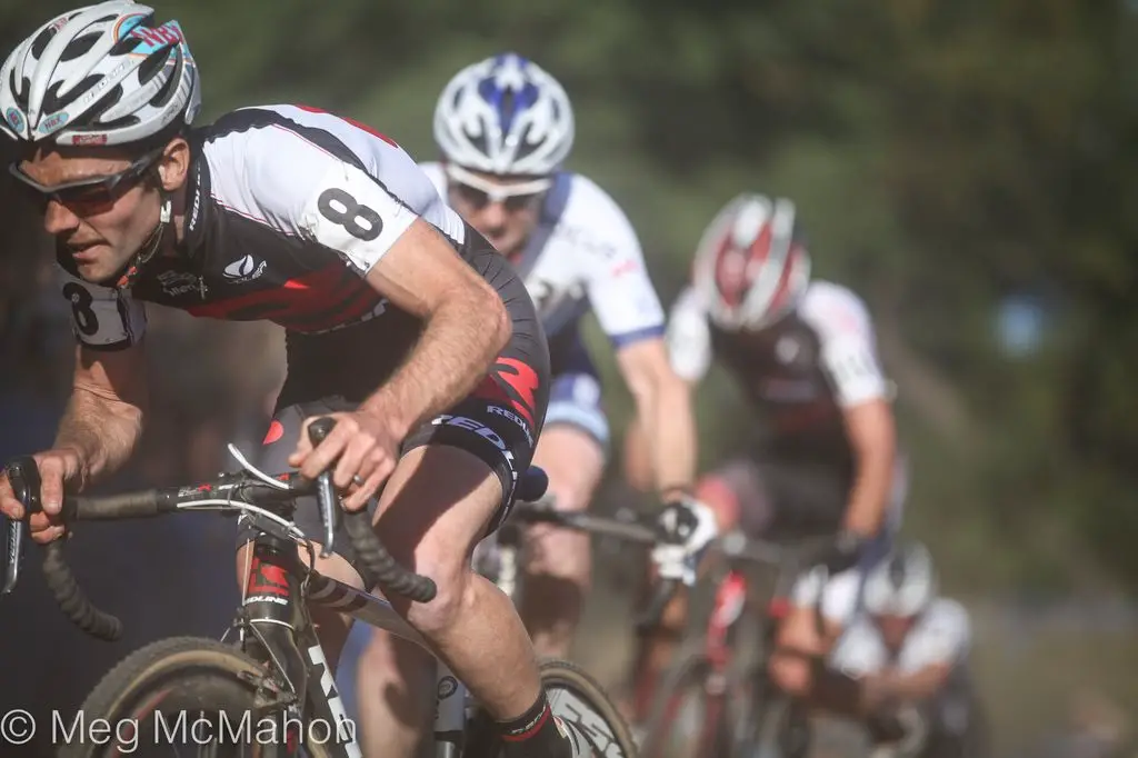 Lindine leads the chase at Gloucester Day 1 2013. © Meg McMahon