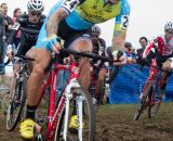 Adam Myerson of Team SmartStop/Mountain Khakis handling the thick mud © Todd Prekaski