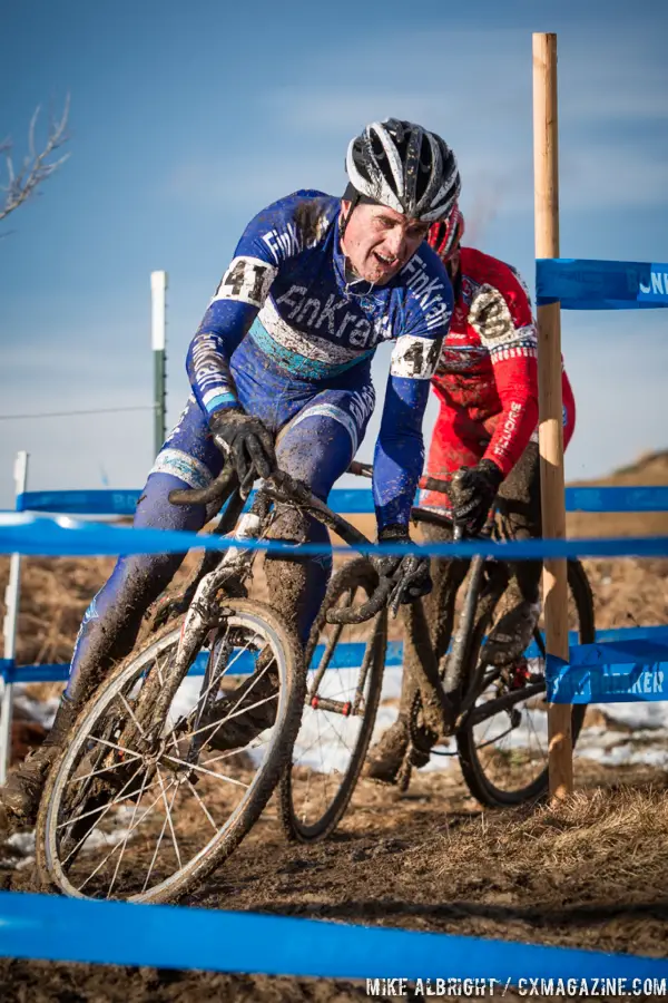 Rolf Warmuth in the men\'s 50-54 race at 2014 USA Cyclocross National Championships. © Mike Albright