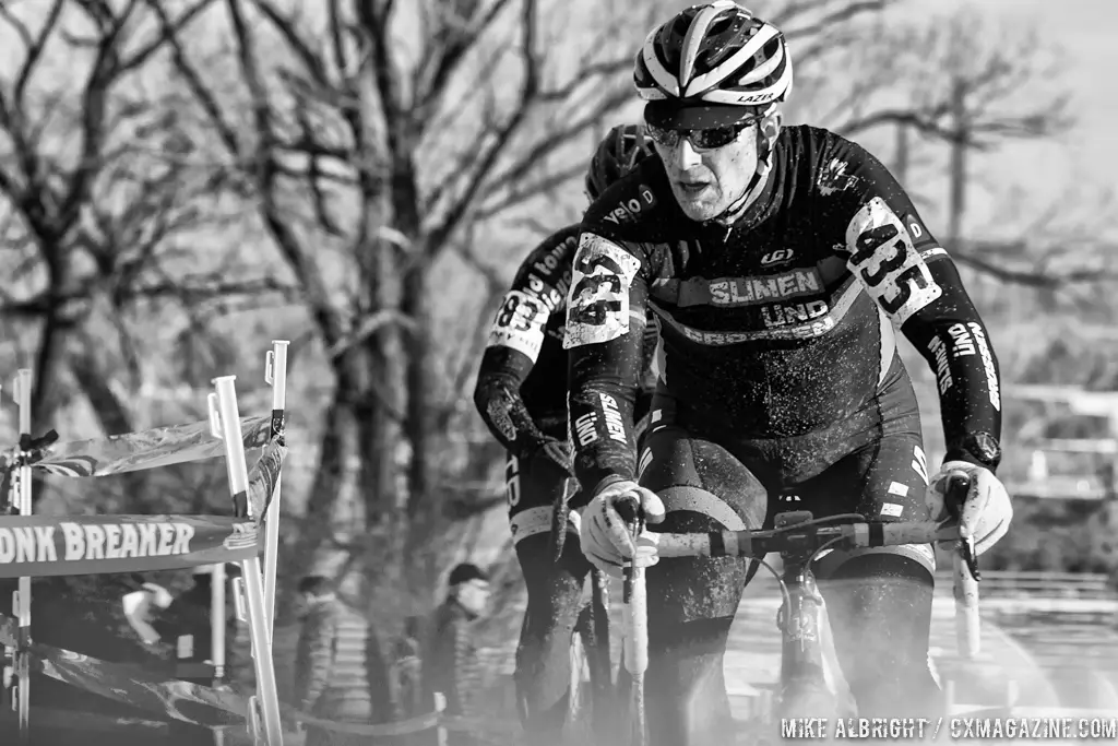 Jeffrey Unruh in the men\'s 50-54 race at 2014 USA Cyclocross National Championships. © Mike Albright