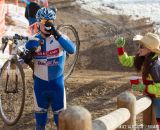 Handups are technically a crime... in the men's 50-54 race at 2014 USA Cyclocross National Championships. © Mike Albright