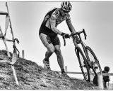 Taking the off-camber in the men's 50-54 race at 2014 USA Cyclocross National Championships. © Mike Albright