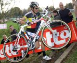 Niels Albert soloed for the win in Dottignies. ©Bart Hazen