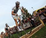 Stybar leads Simunek over the barriers. ©Bart Hazen