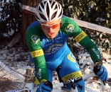 Thijs Al cornering carefully in the icy conditions.  ? Bart Hazen