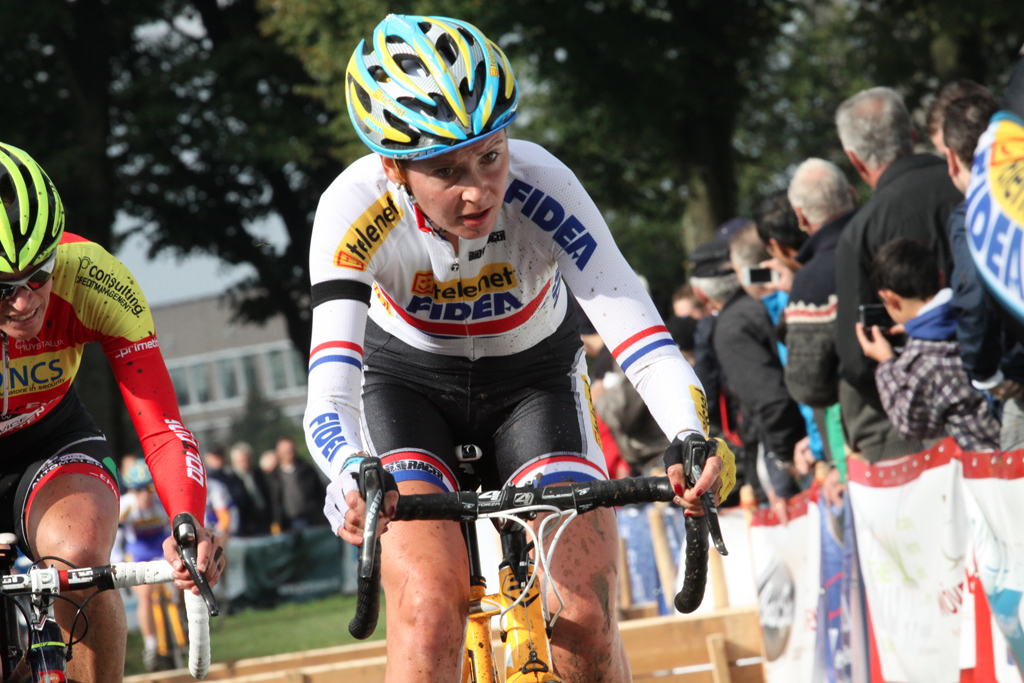 Vos got an early lead at Cyclo-cross Grote Prijs van Brabant. © Bart Hazen