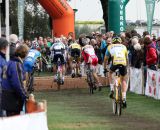 Heading into the barriers at Cyclo-cross Grote Prijs van Brabant. © Bart Hazen