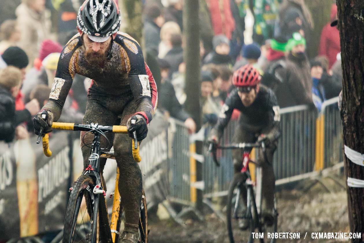 Brian Matter and Mark LaLonde early in the elite race © Tom Robertson