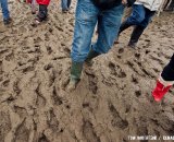 The spectators also had to work their way through the mud © Tom Robertson