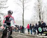 Zane Godby chasing down the leading pack © Tom Robertson