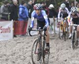 Helen Wyman with an early lead in the Elite Women's race. Â© Bart Hazen / Cyclocross Magazine