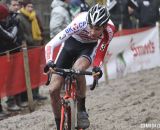 Mathieu van der Poel (negotiates the sand. Â©Â Bart Hazen / Cyclocross Magazine