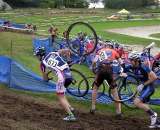 The Masters 35 race had some early chaos. ?Paul Weiss